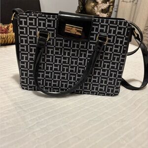 Black and White Patterned Women's Bag